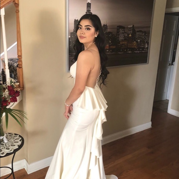 Prom Dress by Janique - Illusion Strapless - Picture 4 of 7